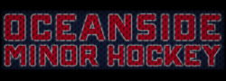 Oceanside Minor Hockey logo in black and red
